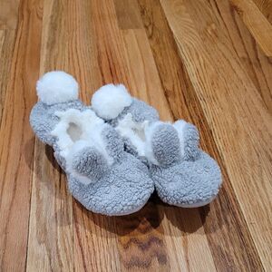 Custom Made Bunny Rabbit Ear Sherpa Lined Slip On Slippers Elastic